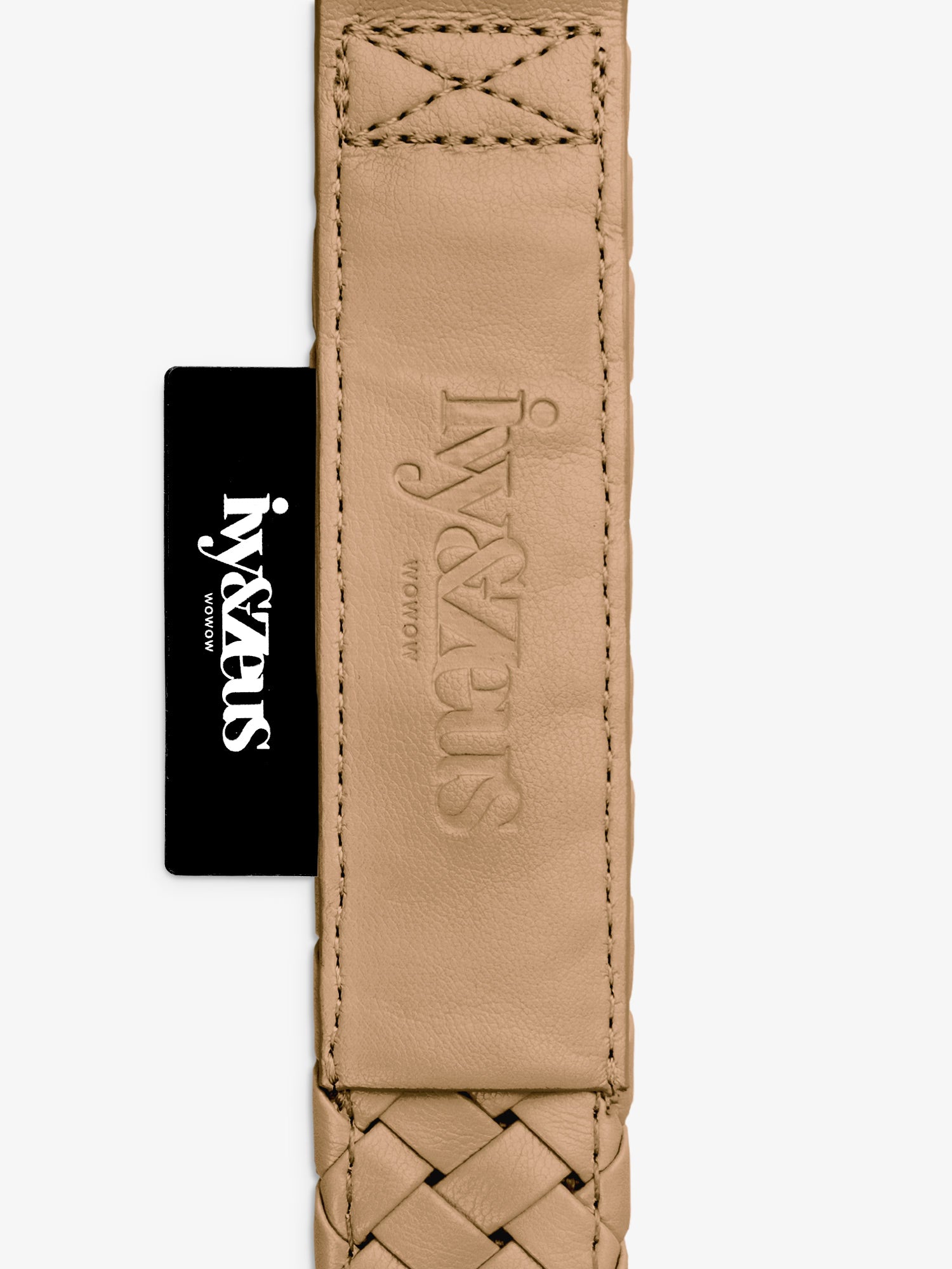 Safari – geflochtenes Hundehalsband in Beige