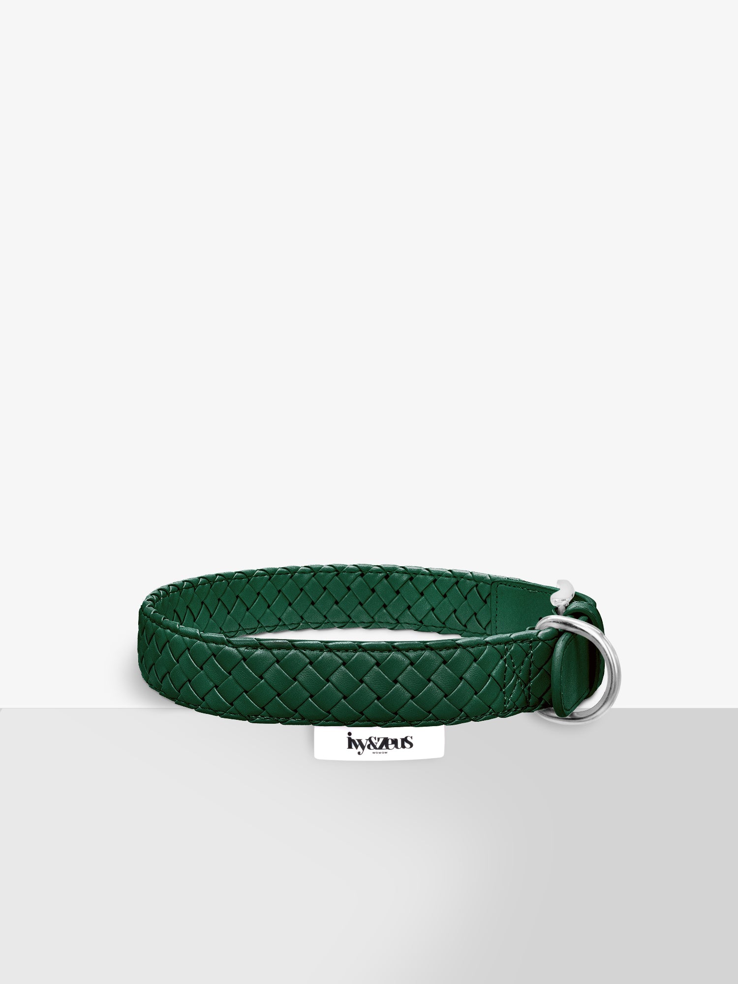 Forest – geflochtenes Hundehalsband in Waldgrün