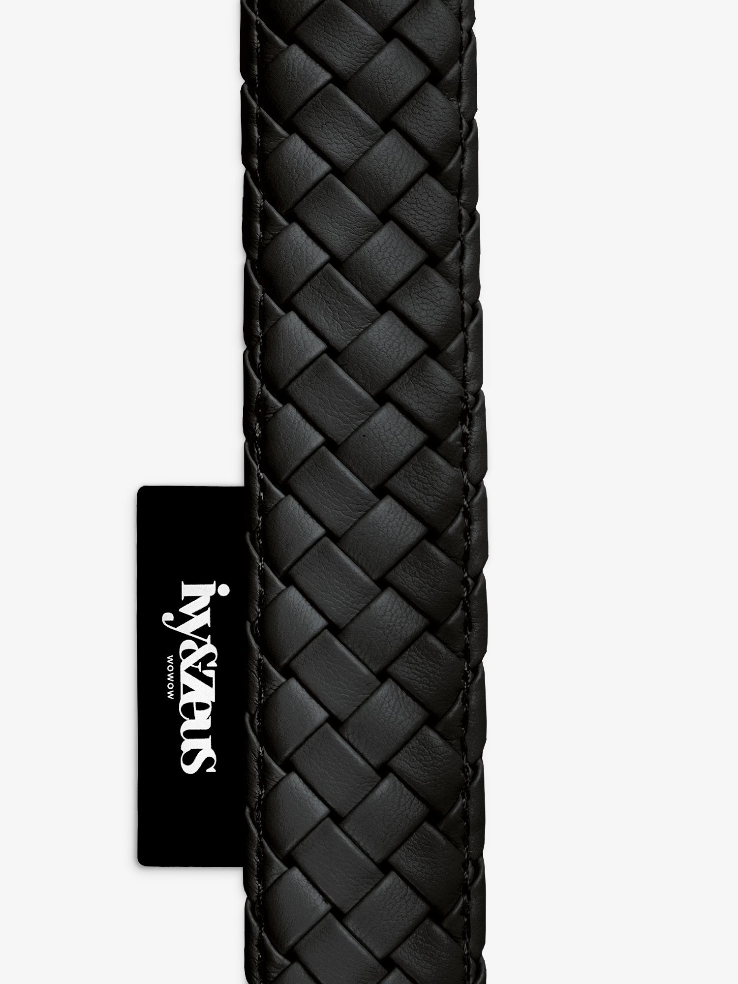 Panther – geflochtenes Hundehalsband in Schwarz