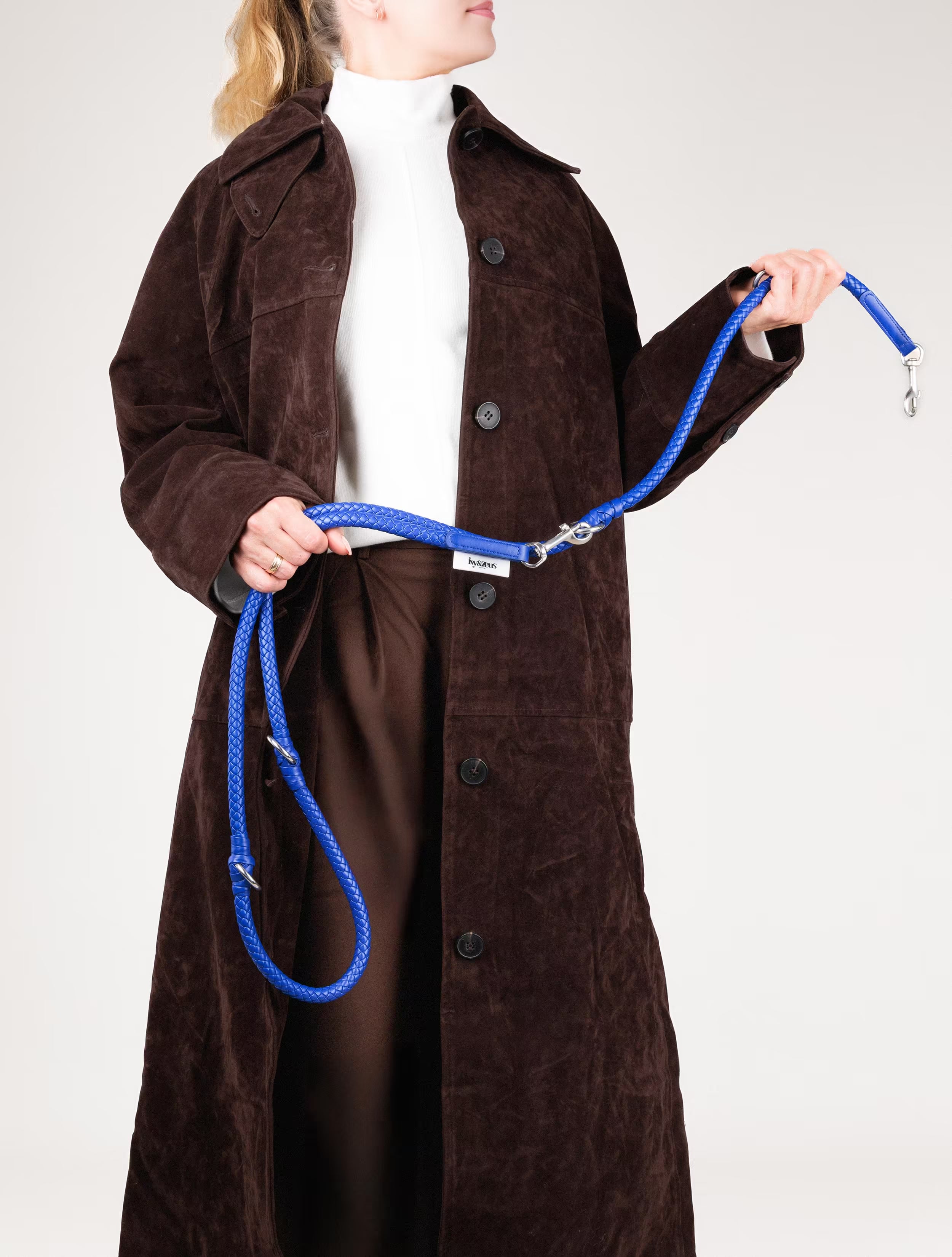 Poseidon - geflochtene Hundeleine in Signature Blau