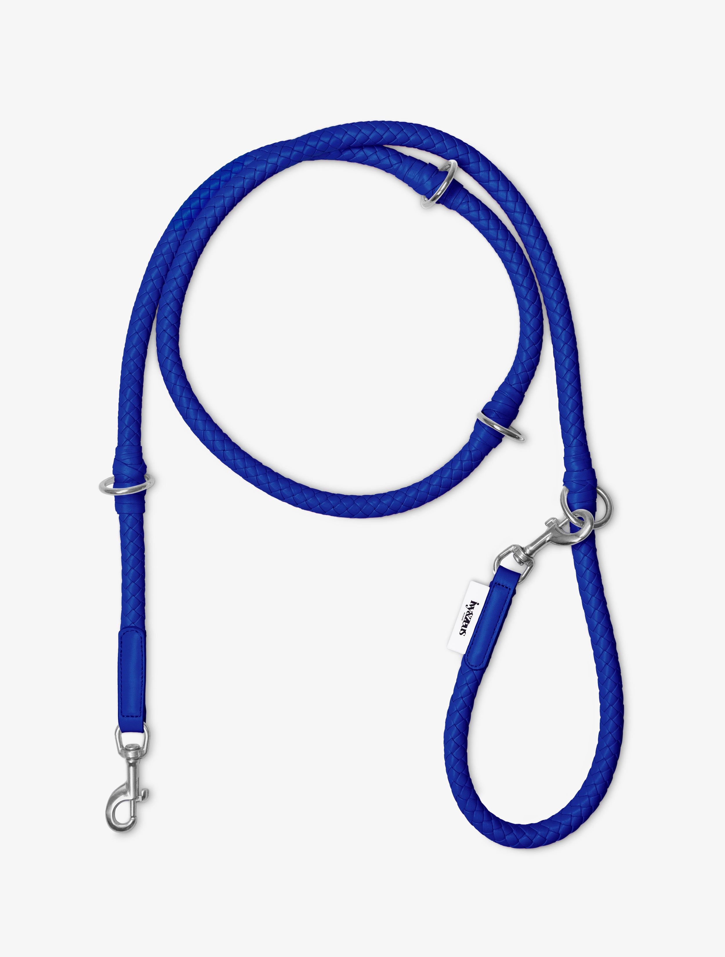 Geflochtene Hundeleine in Poseidon Blau, Studioaufnahme