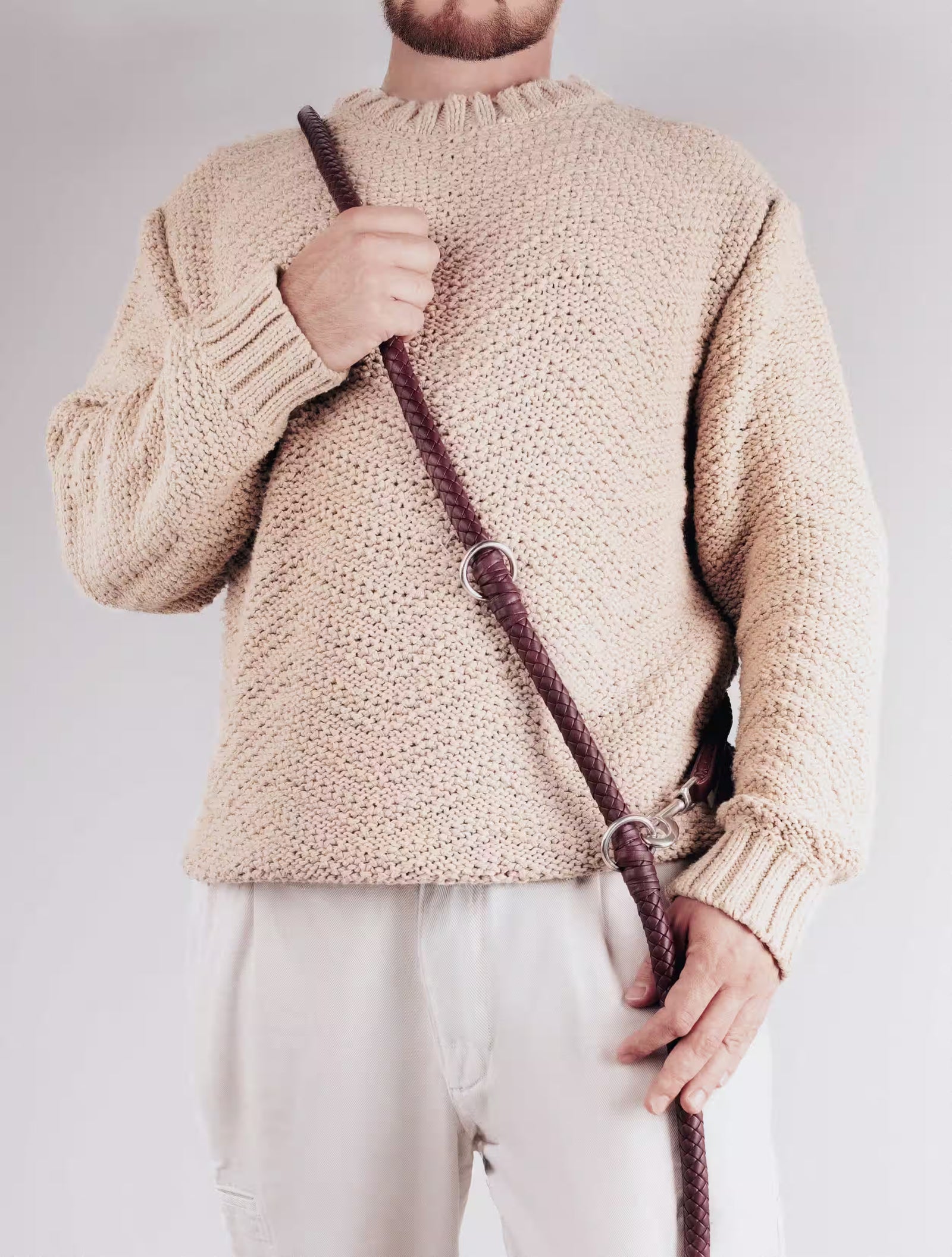 Refined Flexibility: The Rusty Leash in Burgundy