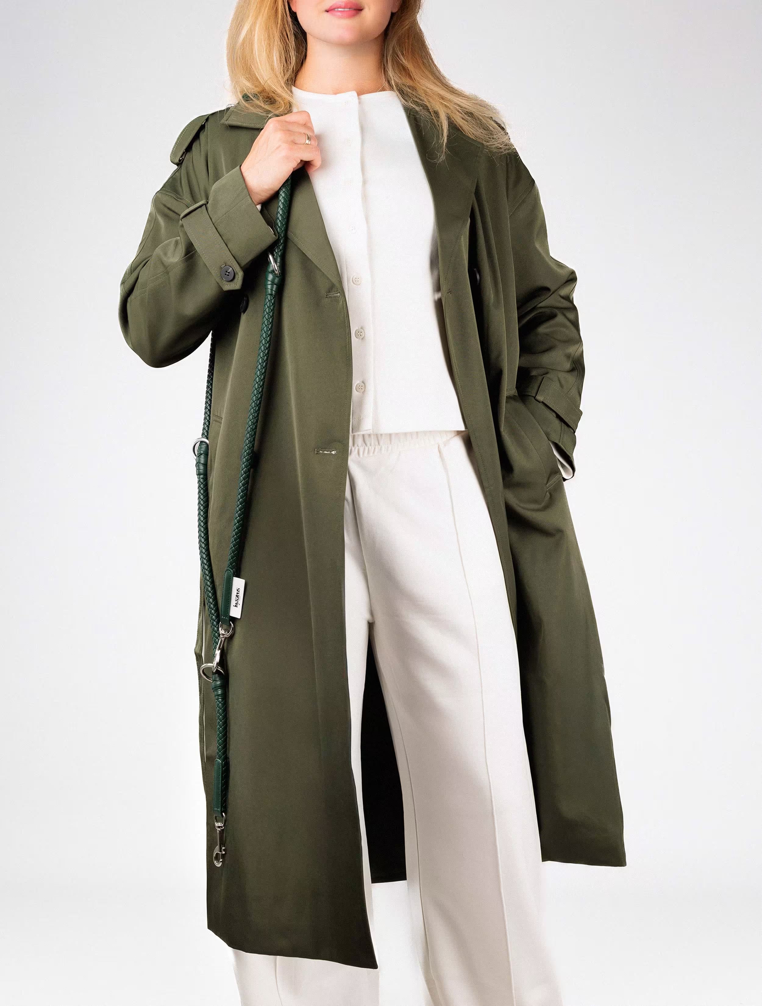 Forest - geflochtene Hundeleine in Waldgrün