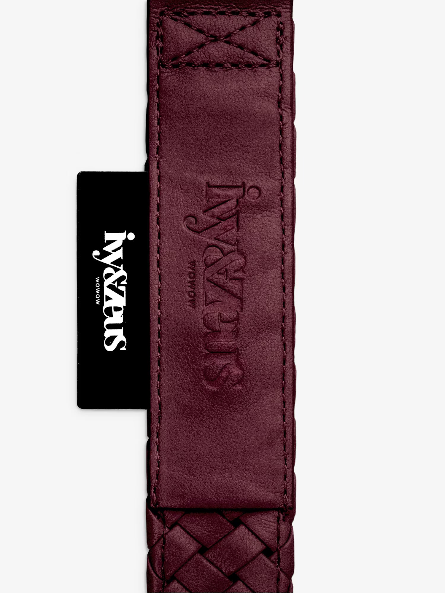 Rusty – geflochtenes Hundehalsband in Bordeaux