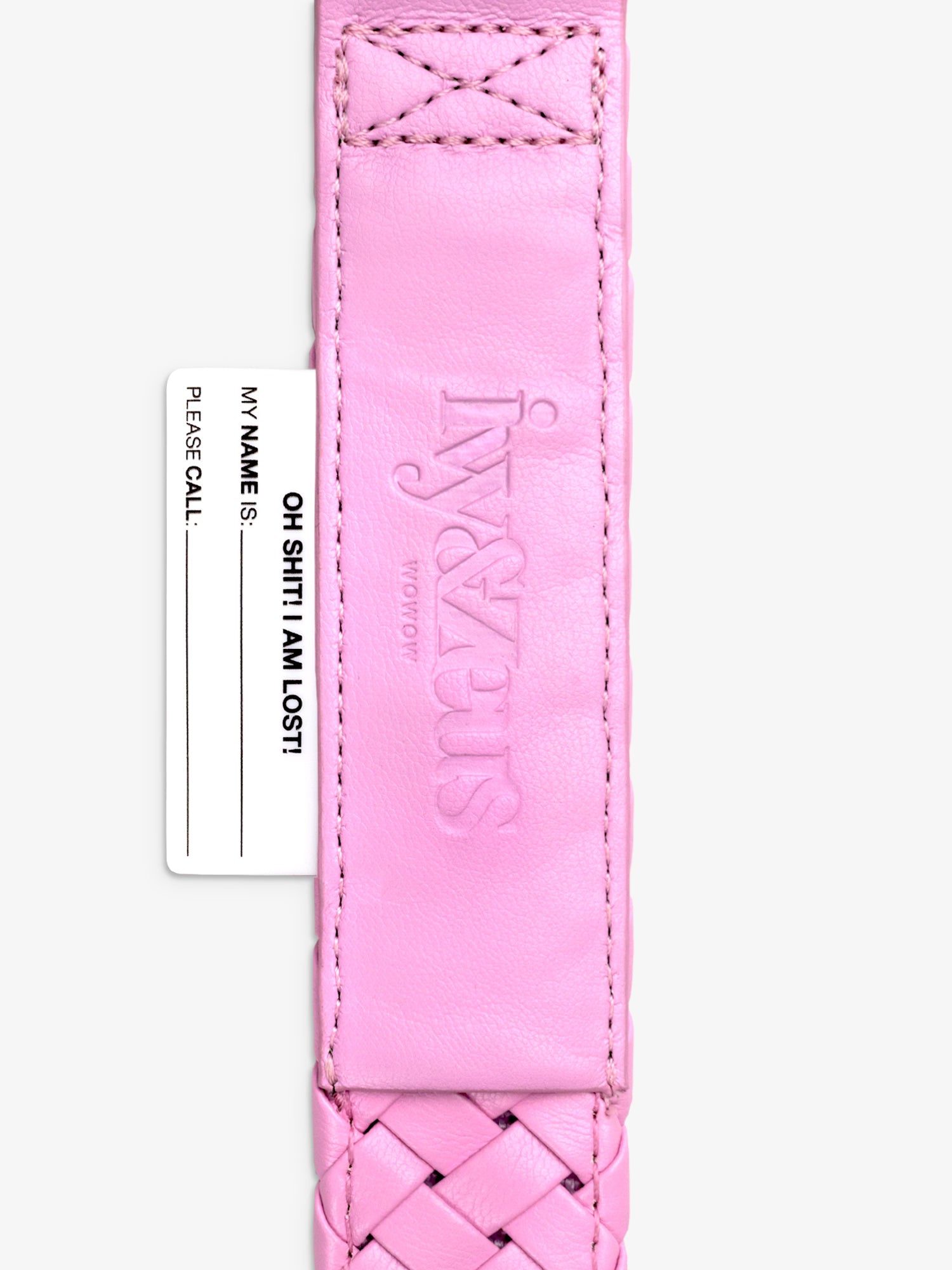 Daisy – geflochtenes Hundehalsband in Rosa