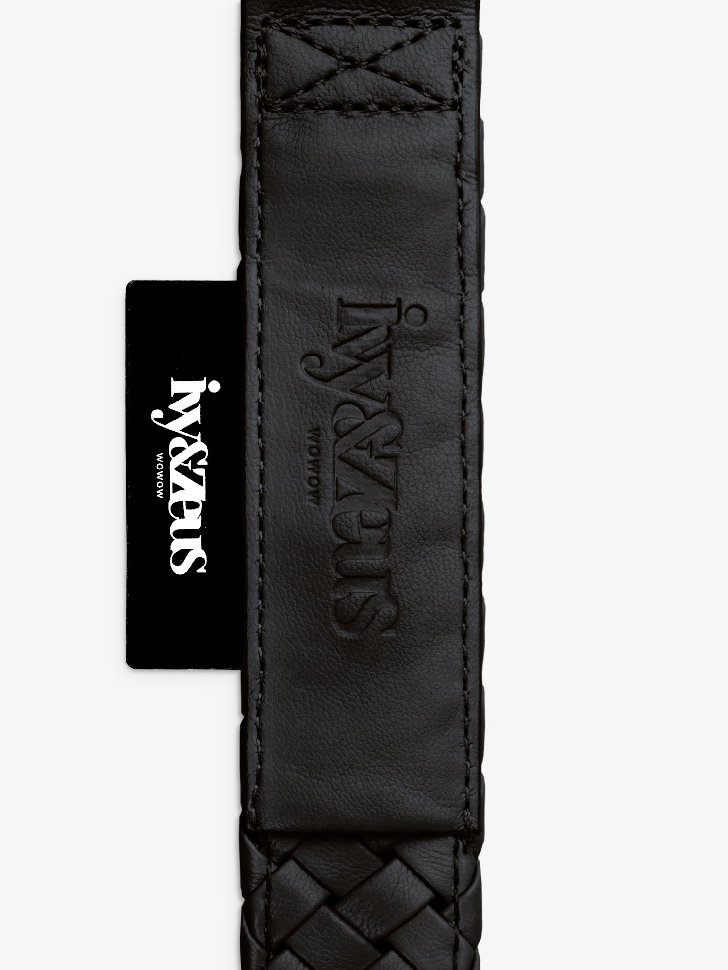 Panther – geflochtenes Hundehalsband in Schwarz