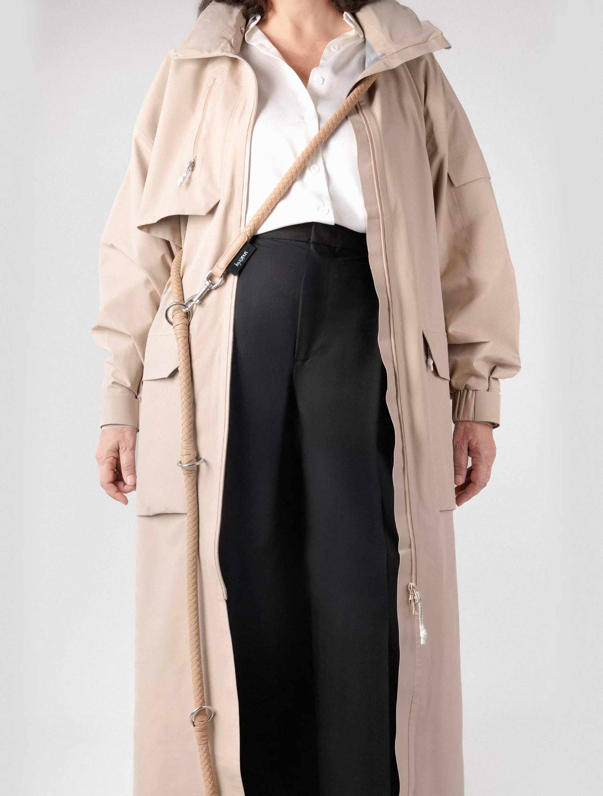 Safari - geflochtene Hundeleine in Beige