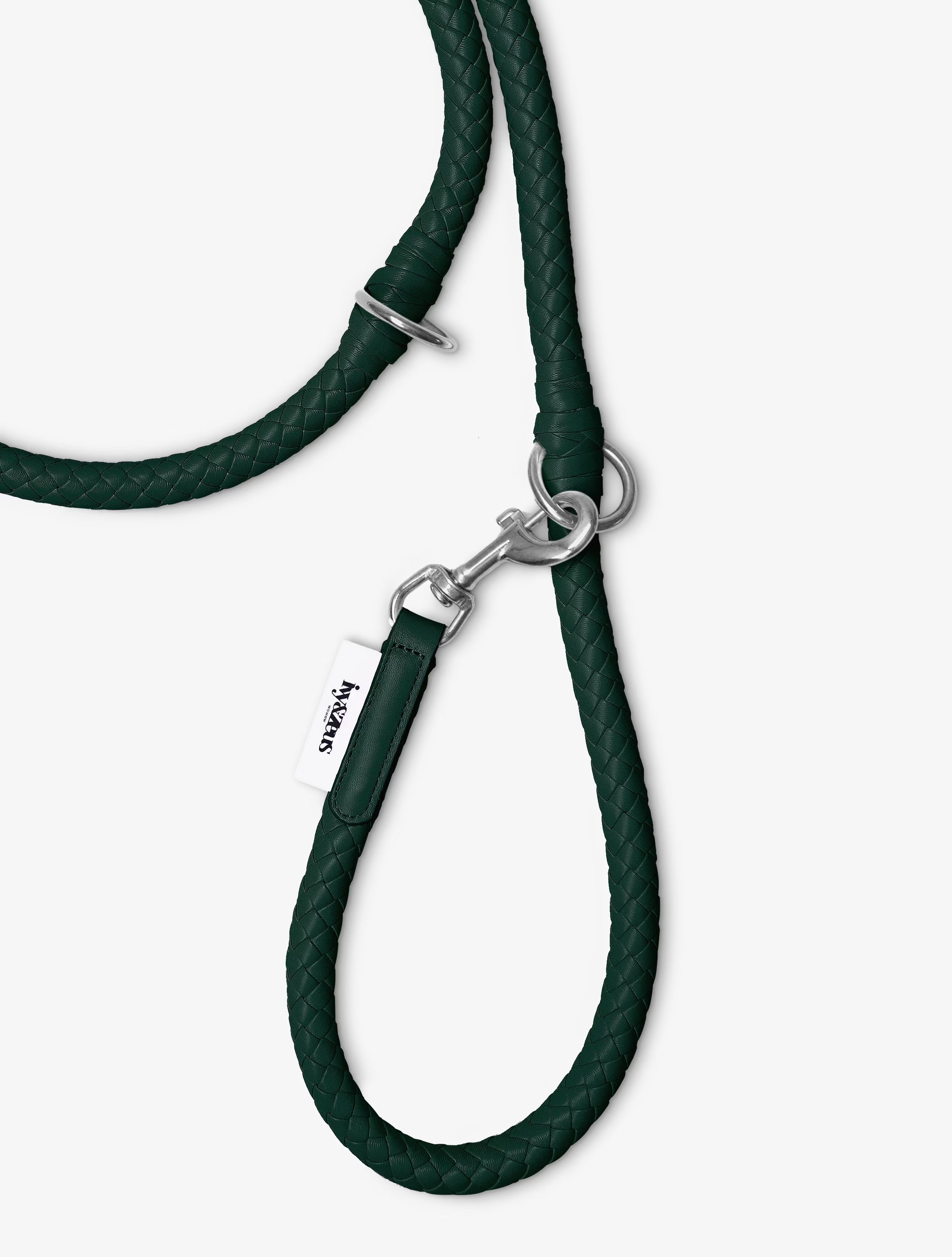 Forest - geflochtene Hundeleine in Waldgrün