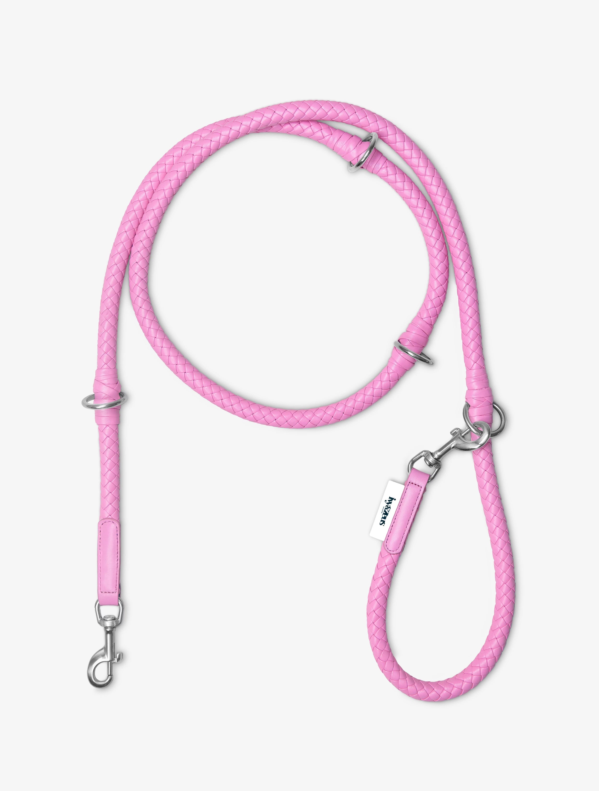 Daisy - geflochtene Hundeleine in Rosa