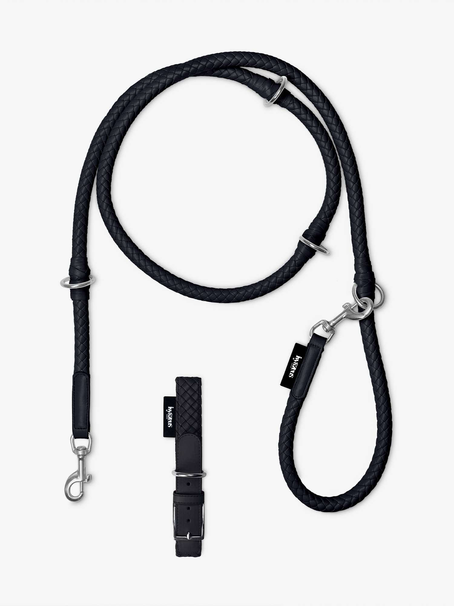 Panther Set – leash & collar in black