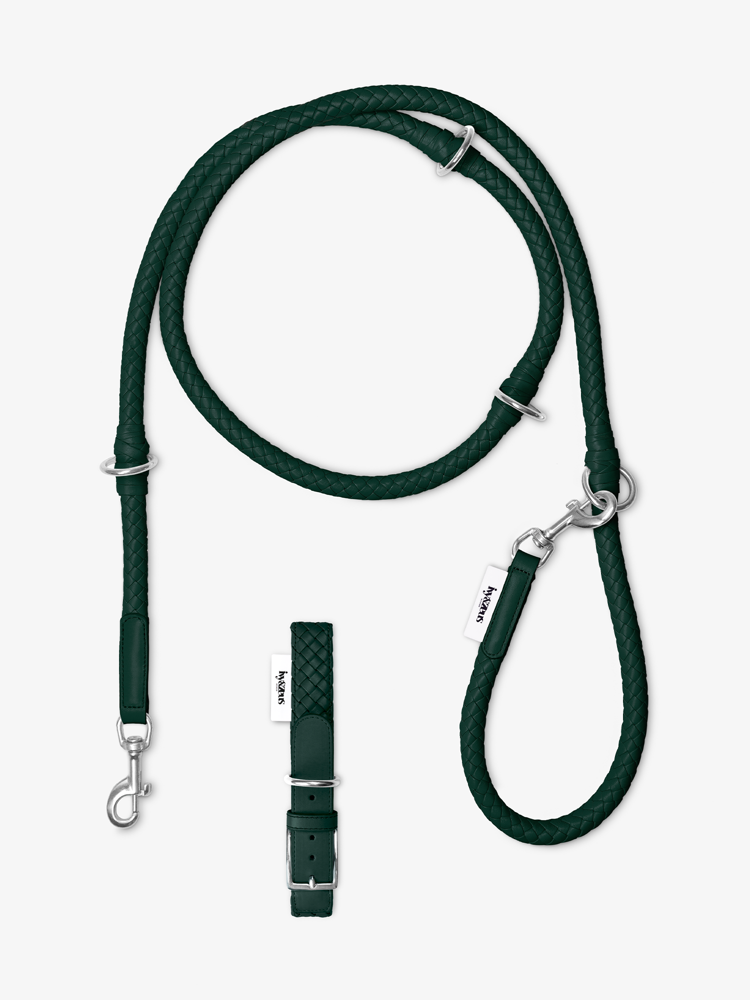 Forest Set – leash & collar in forest green